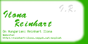 ilona reinhart business card